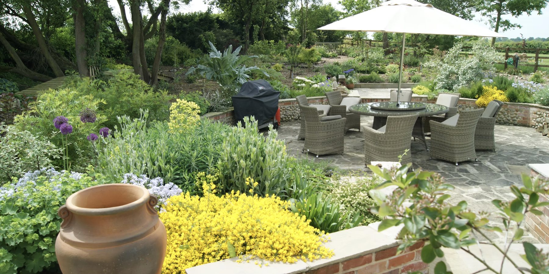 Family Terrace Garden in Norfolk