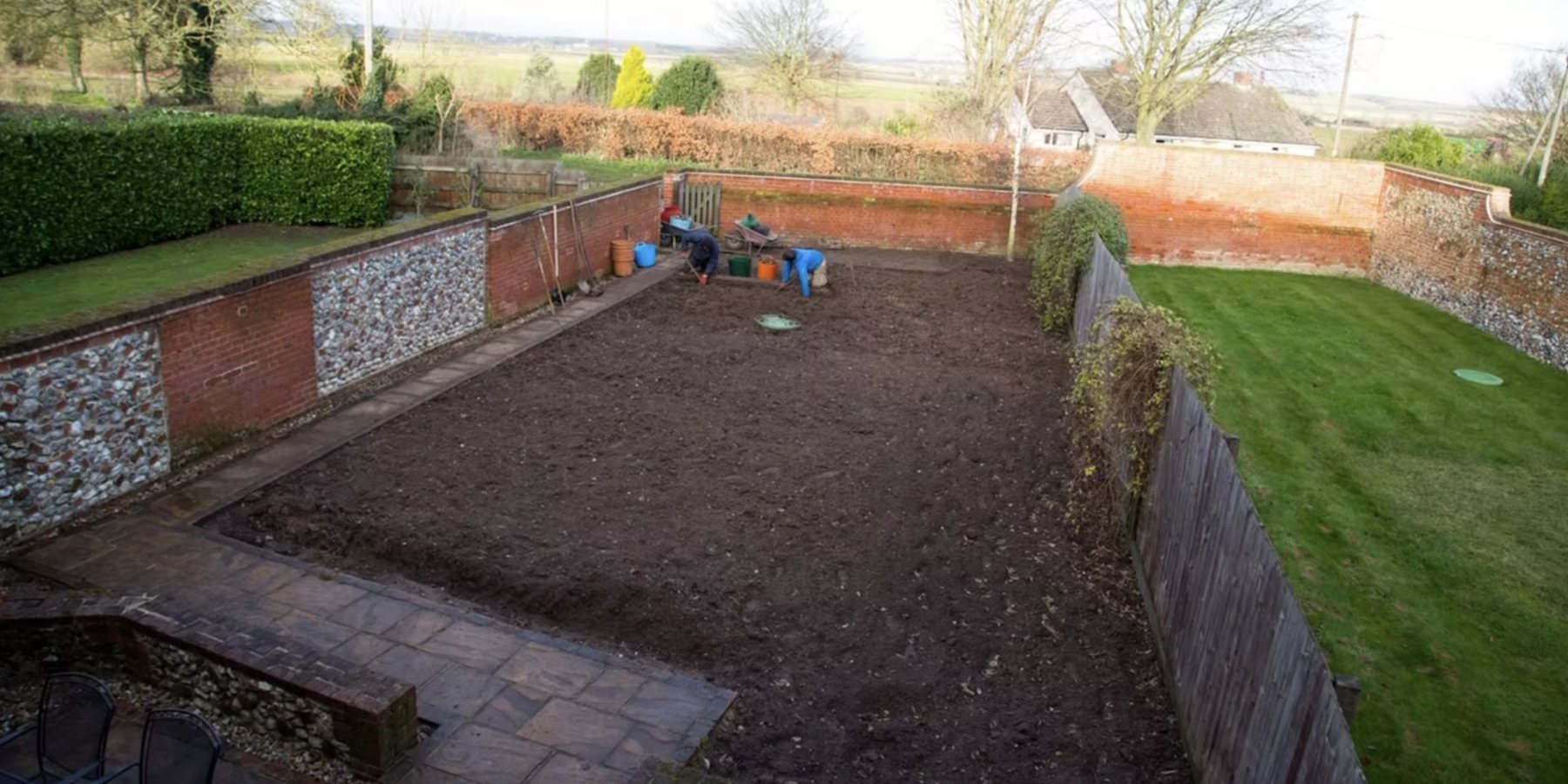 The garden before work started
